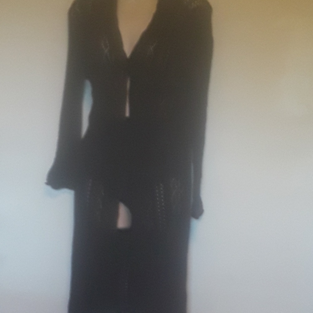 Ralph Lauren Open Weave Calf Length Sweater-Large